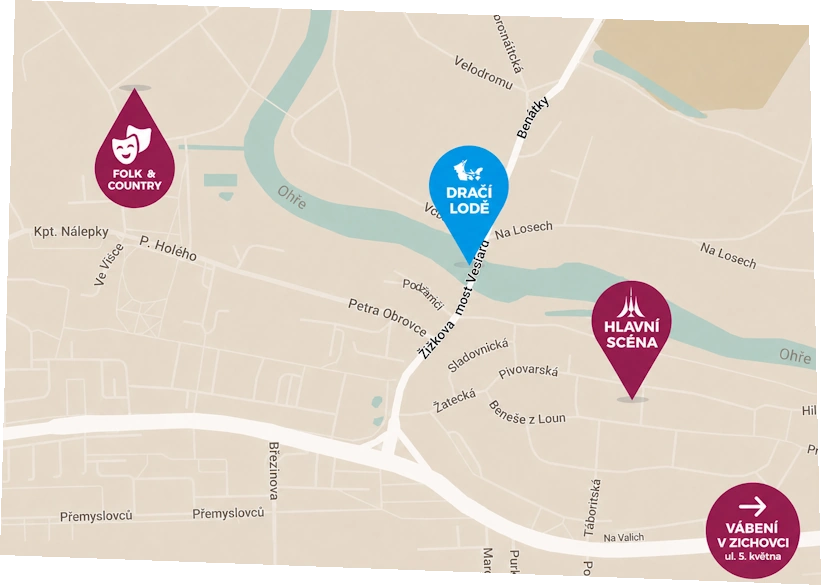 Mapa festivalu