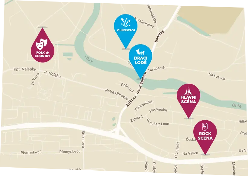 Mapa festivalu